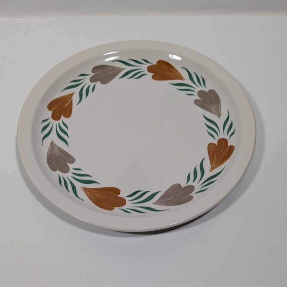 Syracuse China CHANTILLY Plate Orange Green Vintage